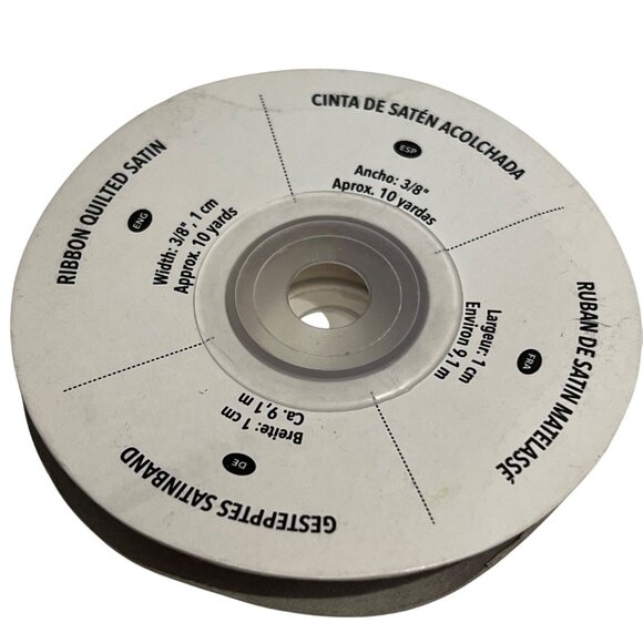 Stampin Up! Cherry Cobbler Quilted Satin Ribbon 3/8" Wide 10 Yards - Picture 2 of 4